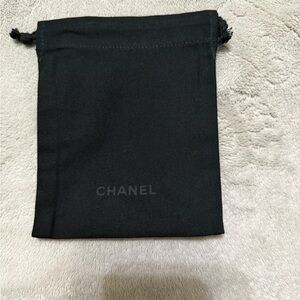 CHANEL Classic Black Fabric Pouch bag
